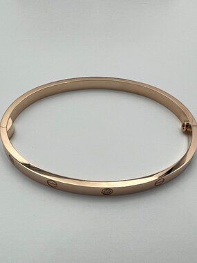 Authentic Cartier Love Bracelet SM 6 Diamonds 18K Rose Gold Size 16